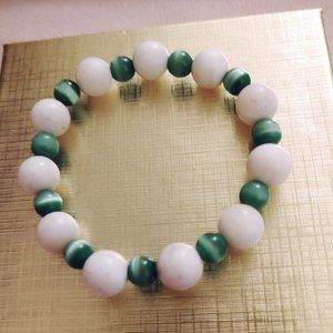 (FINAL SALE- 10/$15)HANDMADE FOSSIL SELL BEADS BRACELET